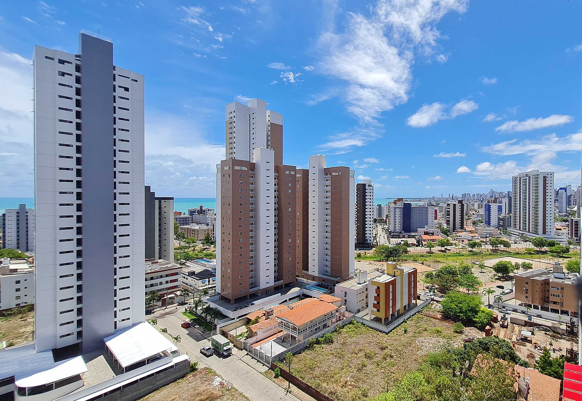 Vista do bairro do Bessa, em João Pessoa, fotografada em 11 de janeiro de 2022.